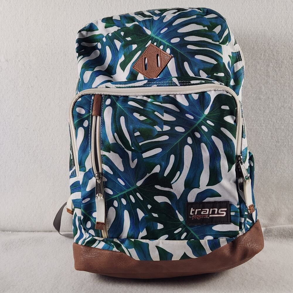 Large trans by Jansport Backpack with Internal Laptop Sleeve Tropical Pattern